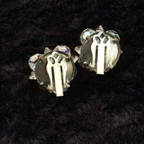 3/24  Vintage Mid-Century Iridescent Earrings - Picture 7 of 7